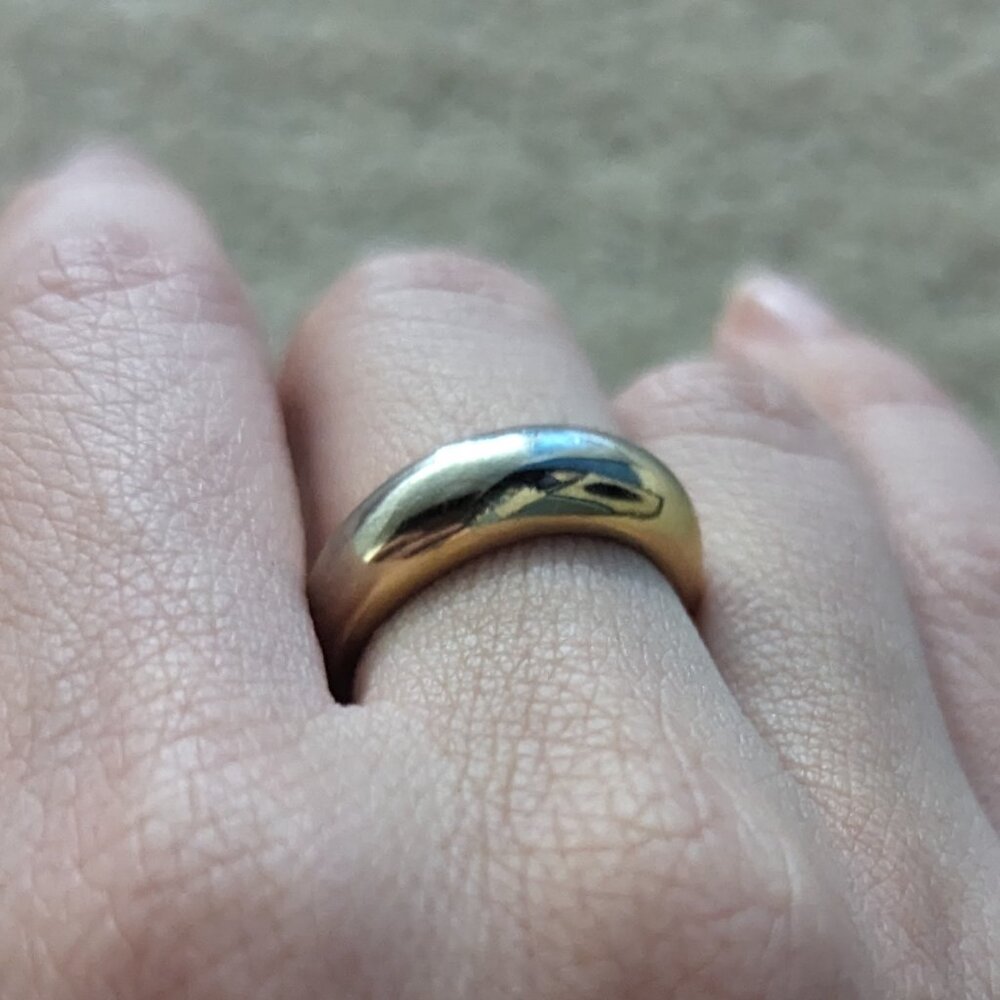 Gold plate dome ring size 6